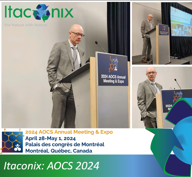 Just now: The Performance and Environmental Fate of Polyitaconates Presented by Dr. Yvon DURANT, @itaconixplc Chief Technology Officer
At AOCS 
2024 Surfactants and Detergents Technical Program
#greenchemistry #cleaningproductformulation #ADWformulation #SustainableChemistry