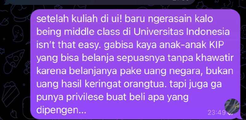 bahkan sampai pinj0l buat bayar ukt di ui! makanya jangan heran kenapa banyak yang sakit hati kalo liat anak KIPK buang-buang uang negara buat beli boba, sepatu, tas, dll🤕