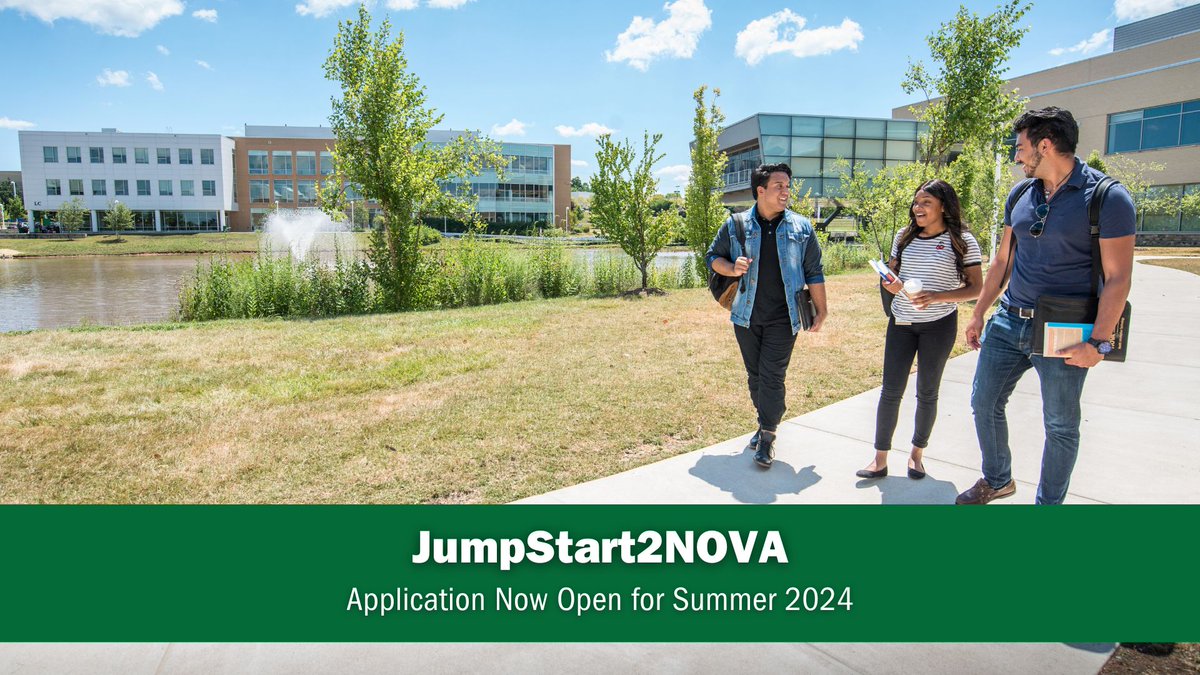 JumpStart your college career with #NOVA! The JumpStart2NOVA program provides tuition-free summer college courses tailored for high school seniors who are considering attending NOVA. ➡️ Apply by 5PM on Friday, May 10, 2024! 🔗 Learn more: bit.ly/3UkufUL