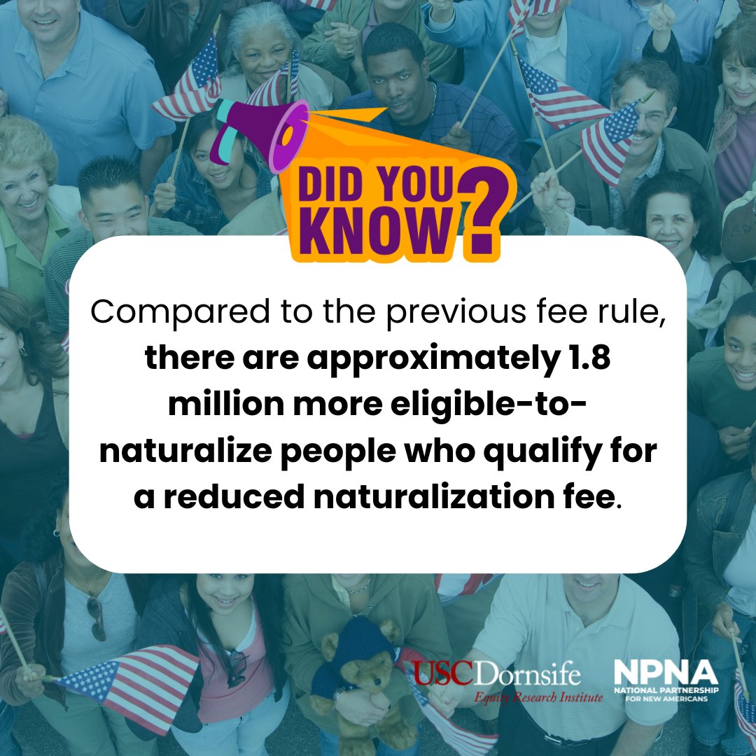 We're excited to see more people qualify for a reduced naturalization fee. Naturalization is becoming more accessible to our communities, so don't wait now #NaturalizeNow!