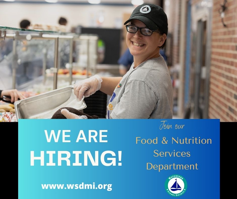 Join our team! WSD is looking for a few dynamic individuals to join our Food and Nutrition Services Department. If you are passionate about providing healthy meals and making a positive impact on our students lives, apply today! bit.ly/3iwDvFj #NowHiring