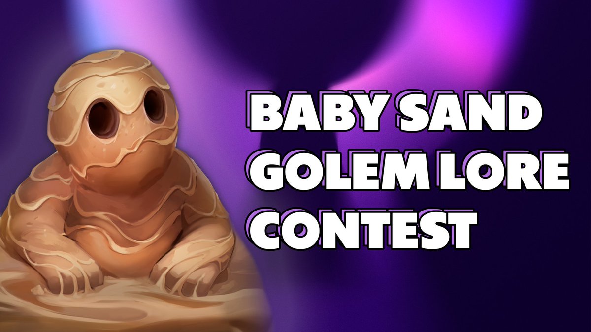 Introducing: the Baby Sand Golem Lore Contest! 🪨⏳ Hello, Riders! Born from the desert sands emerges the Baby Sand Golem. Let's work together to complete his lore! One lucky person will win 5x Shards and 5x random Keys for the best submission. How to enter: 1. Go to the