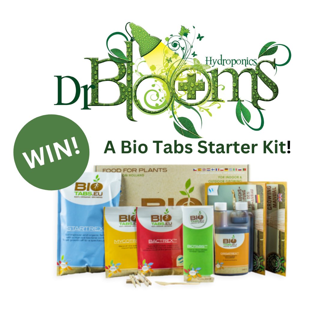 🌱COMPETITION!🌱

Enter for your chance to WIN a Bio Tabs Starter Kit from <a href="/DoctorBloomsHyd/">Dr Blooms Hydro</a> 

🌱Please follow them &amp; us and ❤️ this post
🌱Please RT, tag and comment with #hydrogrow

🌱Enter here on the link: allotmentonline.co.uk/win-a-bio-tabs…

#win #hyrdoponics #growyourown