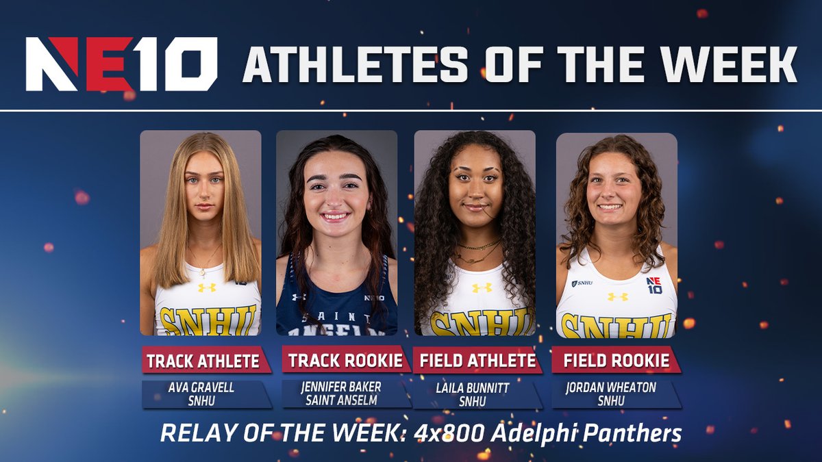 𝐃𝐈𝐈 𝐑𝐄𝐂𝐎𝐑𝐃 𝐆𝐎𝐄𝐒 𝐃𝐎𝐖𝐍 The @AUPanthers women's 4x800 squad ran faster than any @NCAADII relay in history last week and headline the NE10's weekly honor roll. Full Report ➡️ tinyurl.com/3mbxzphh #NE10EMBRACE I #NCAAD2