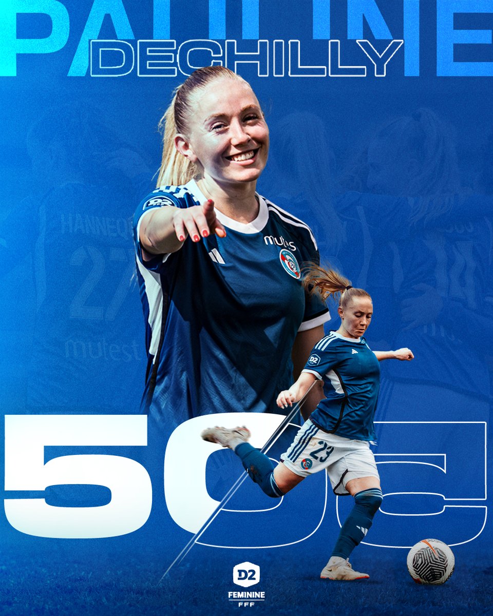 5️⃣0️⃣

💙 Face à l'@OMfeminines, Pauline Dechilly a disputé son 𝟓𝟎𝐞 𝐦𝐚𝐭𝐜𝐡 𝐝𝐞 𝐃𝟐 avec le Racing !

#FémininesRCSA