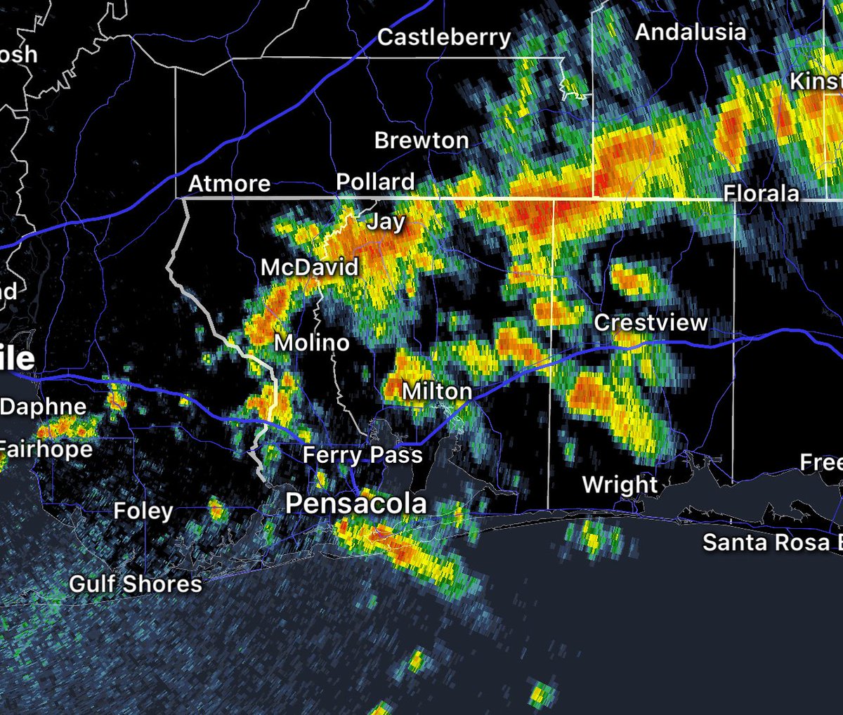 Thunderstorms will continue to be possible over the next few hours, mainly across northwest Florida. While I am not expecting widespread, significant severe weather today, a few of these storms may ramp up and produce gusty winds, hail, and perhaps even a brief tornado.