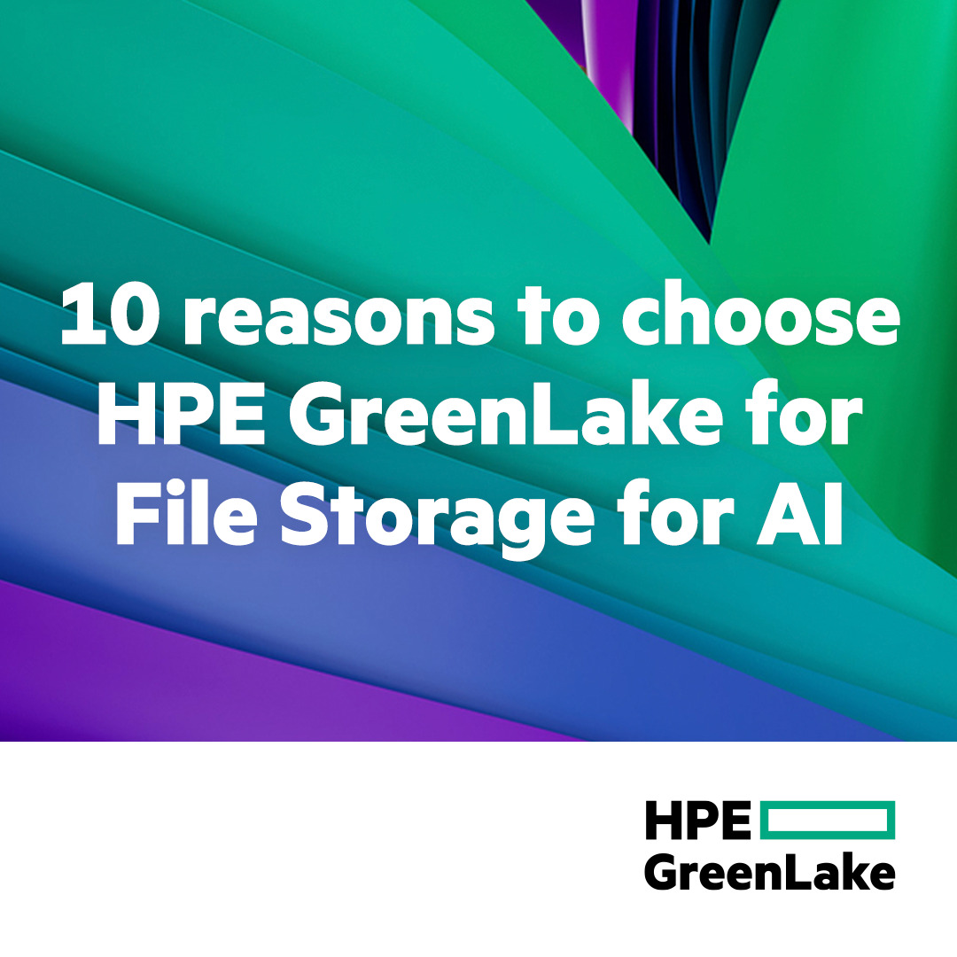 Ready to make AI real for your enterprise? Discover the top 10 reasons to choose #HPEGreenLake for File Storage for AI. It’s everything you need to help maximize the vast potential of #AI. hpe.to/6012bEETk