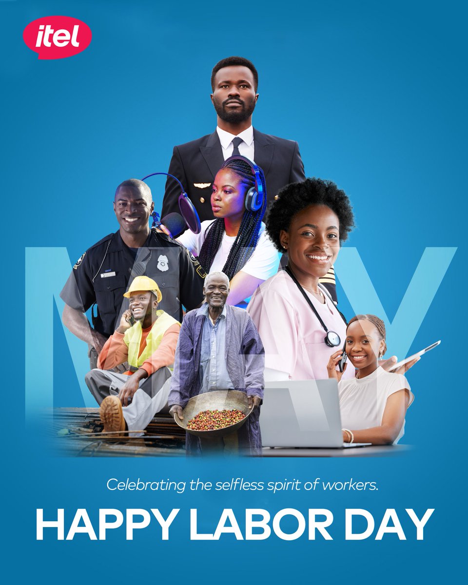 Let's raise a toast to the men and women whose efforts shape our world. Happy Labor Day!  

#itel 
#EnjoyBetterLife
#HappyLabourDay2024
#CaptureBeyondLimits