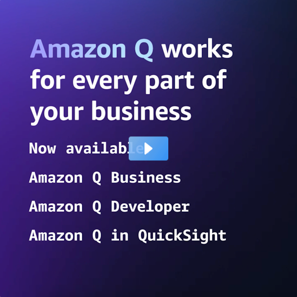 ralem's tweet photo. Amazon Q Developer allows developers to spend more time coding and less time on maintenance. https://t.co/fL4TJvXM0M https://t.co/7WNl0F8Rus https://t.co/v6bYrj7ce3