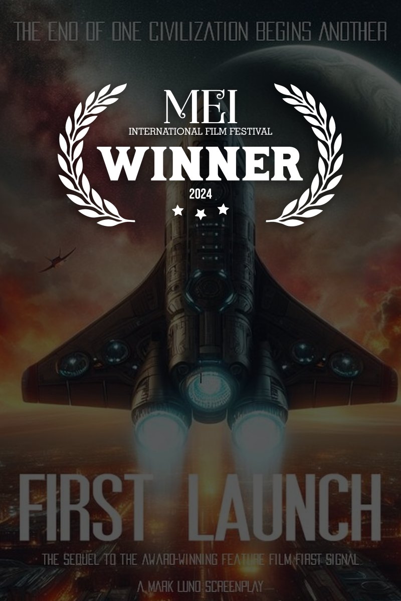 Thank you @Meifilmfestival for awarding First Launch BEST SCREENWRITING! #FirstLaunchScript #FilmFestival #SciFi #FirstSignalMovie #Sequel #BestScreenwriting #India