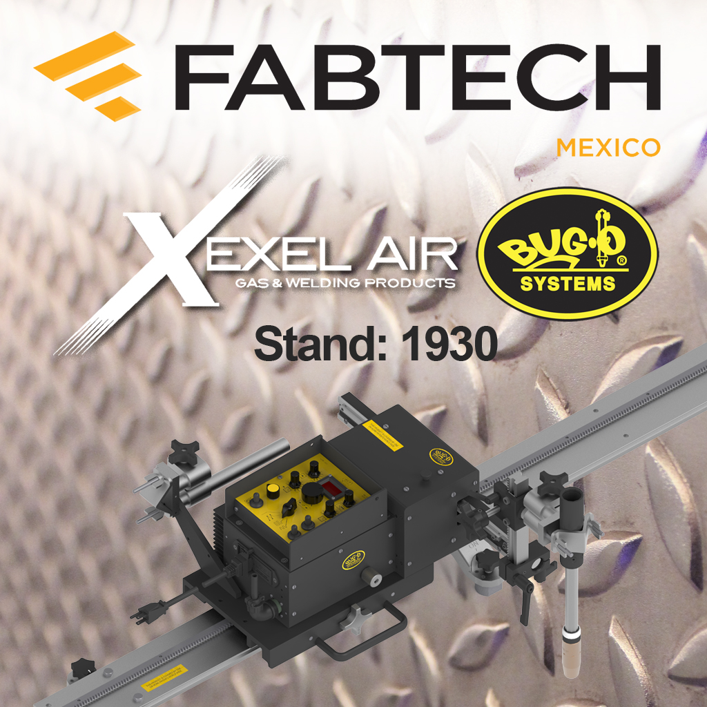 We are just one week away from Fabtech Mexico. Plan to visit us with Exel Air, Stand: 1930. #FABTECHMexico #BugoSystems #MEXICO #Monterrey #welding #bugosystems #MadeinUSA #USAMFG #weld #weldporn #welder #weldernation #weldeverydamnday #fabrication #fab #metal #steel #MIG #arc