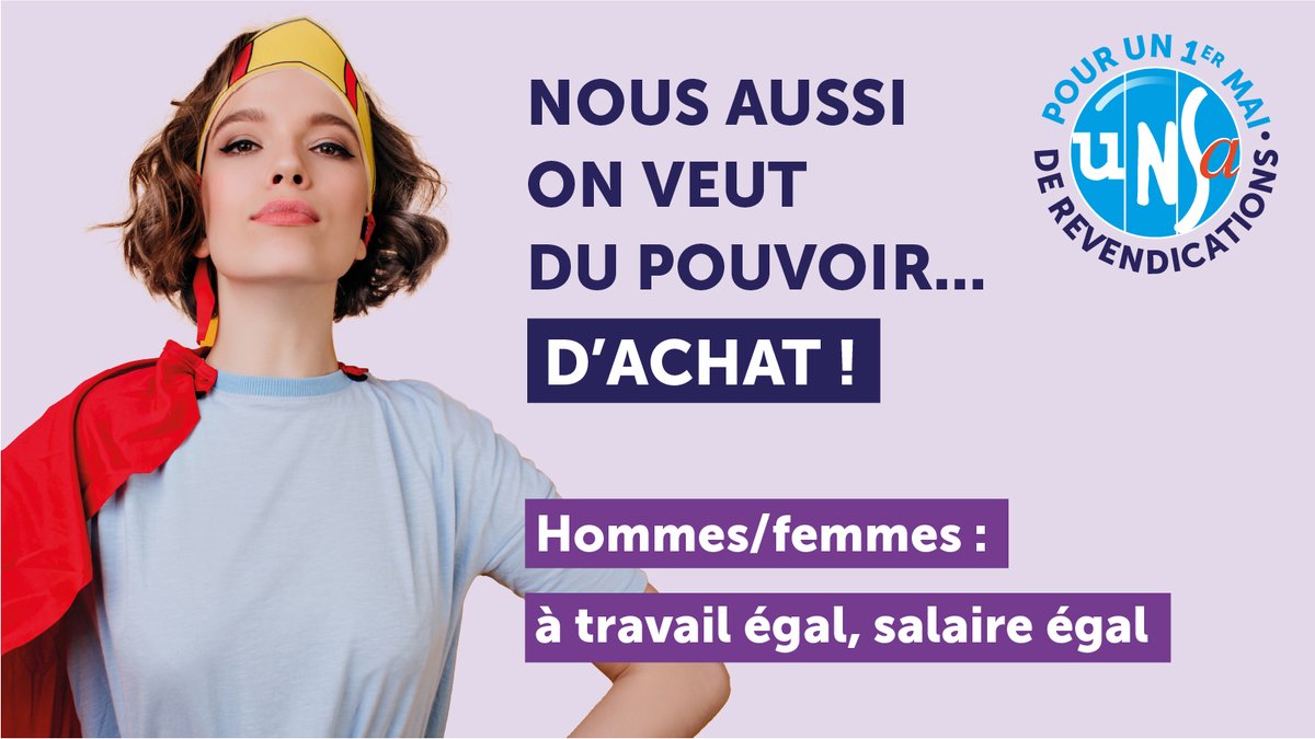 #1erMai #revendications Égalité Homme ♂️ / Femme ♀️ #égalitéhommefemme unsa_officiel