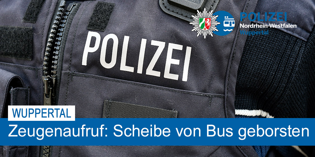 Am 28.04.2024 barst die Scheibe eines Linienbusses, als dieser auf der Uellendahler Straße in #Wuppertal  unterwegs war.
Die #Polizei ermittelt, inwieweit zwei Jugendliche mit der beschädigten Scheibe in Verbindung stehen und sucht Zeugen: 
wuppertal.polizei.nrw/presse/pol-w-w…