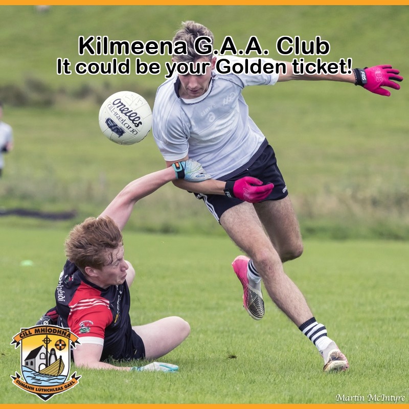 Play Online: kilmeenagaaclub.ie/lotto Thursday, 2nd May the Jackpot will be: € 4,550 Give us your support because together we are Kilmeena!