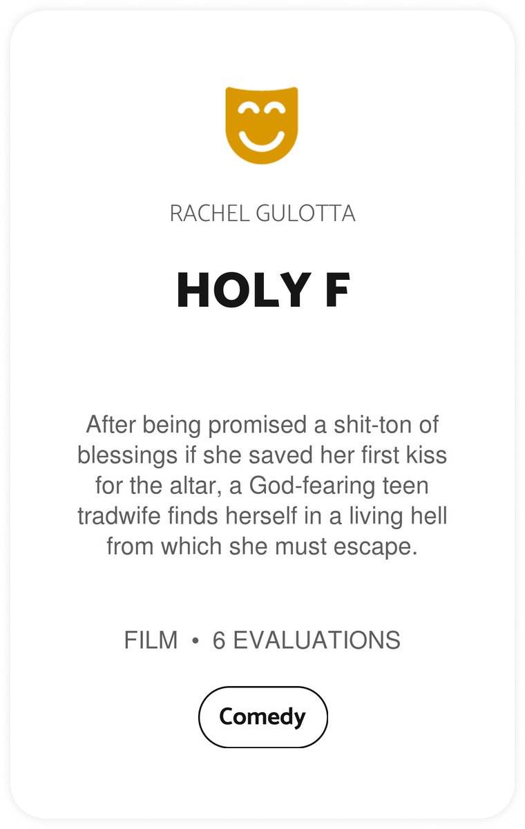 Black List readers enjoyed HOLY F by Rachel Gulotta. blcklst.com/scripts/150198 #BlackListWeekendRead