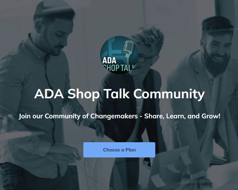 🚀 Exciting News! The ADA Shop Talk Community is buzzing & better than ever! 🎉 Dive into lively discussions, live sessions, and exclusive webinars - all FREE. Perfect for all accessibility professionals. Join us now! 
bluedag.com/elevate-your-a… #ADACommunity #AccessibilityForAll