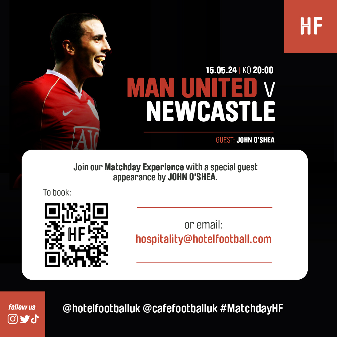 Let's go out with a BANG!🧨 Join John O'Shea on the 15th May for an unforgettable hospitality finale in our Stadium Suite. It's one not to be missed!⛔️ Book yours now: bit.ly/446VeXh Oh, and don't worry, we'll be back before you know it😉 #matchday #hotelfootball