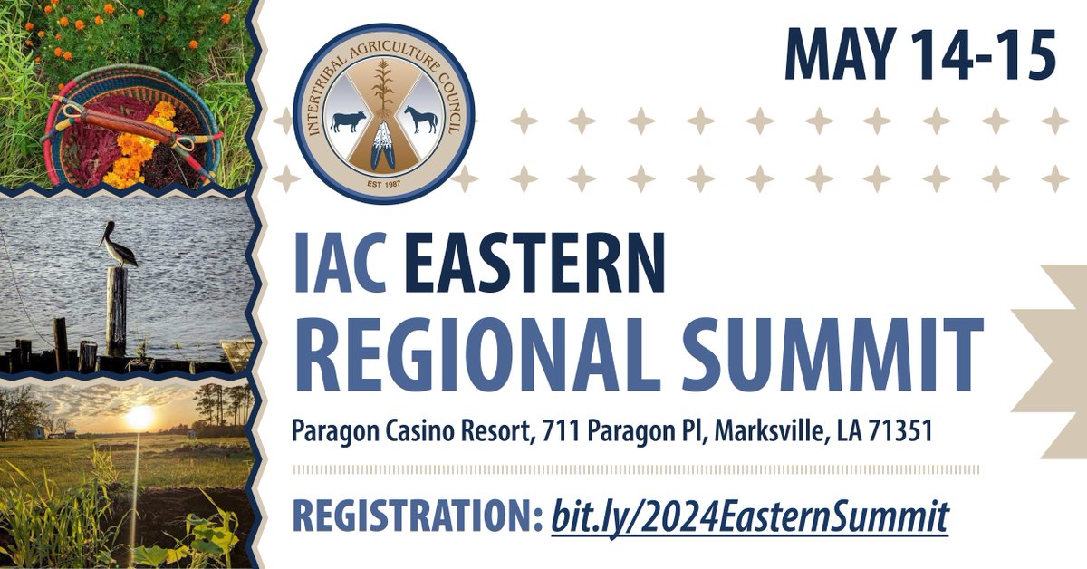 Next up on the summit schedule is our Eastern Regional Summit in Louisiana! MAY 14 & 15 711 Paragon Pl, Marksville, LA #IAC #RegionalSummit #GreatLakes #IndianAg