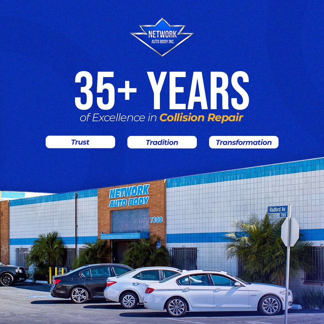 35 years strong in collision repair! 🚘💥 At NetworkAutoBody, we turn back time on your vehicle's damages with expertise and care. Drive with confidence again!

#NetworkAutoBody #DriveWithConfidence #QualityRepairs #TrustedService #35YearsOfExcellence #AutoBodyShop