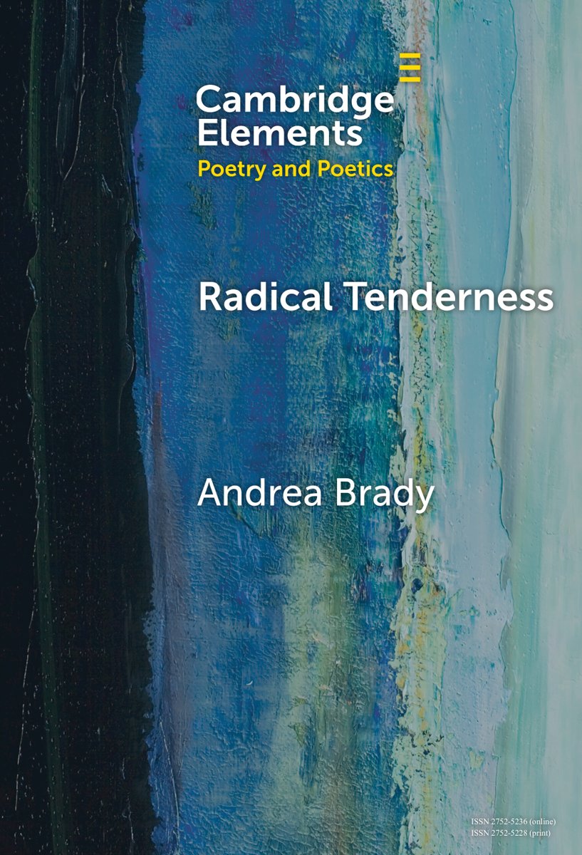 Don’t miss your chance to read new Cambridge Element Radical Tenderness by Andrea Brady Free access available until 6 May.
cup.org/3w6tEg7
#cambridgeelements #literature