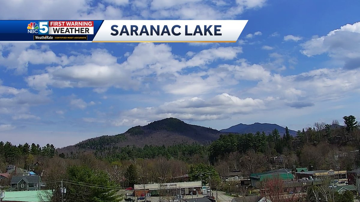 Most of us are stuck in the clouds, but the Adirondack Park is lucking out with some sun. Check out the view in Saranac Lake, where the temperature has popped to 67!