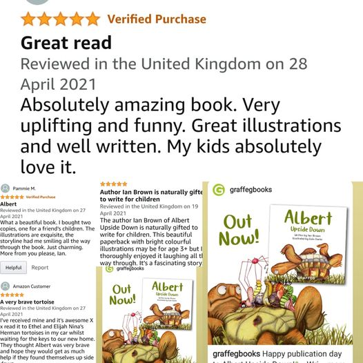 AMAZING, AWESOME, BEAUTIFUL - Super 5* #Praise for #ALBERTthetortoise #picturebooks. Please keep posting YOUR #BookReviews. #AvailableNow six ALBERT picturebooks, #BoardBook ALBERT and his Friends, #ActivityBook ALBERT PUZZLES AND COLOURING. AlbertTortoise.com #bookseries