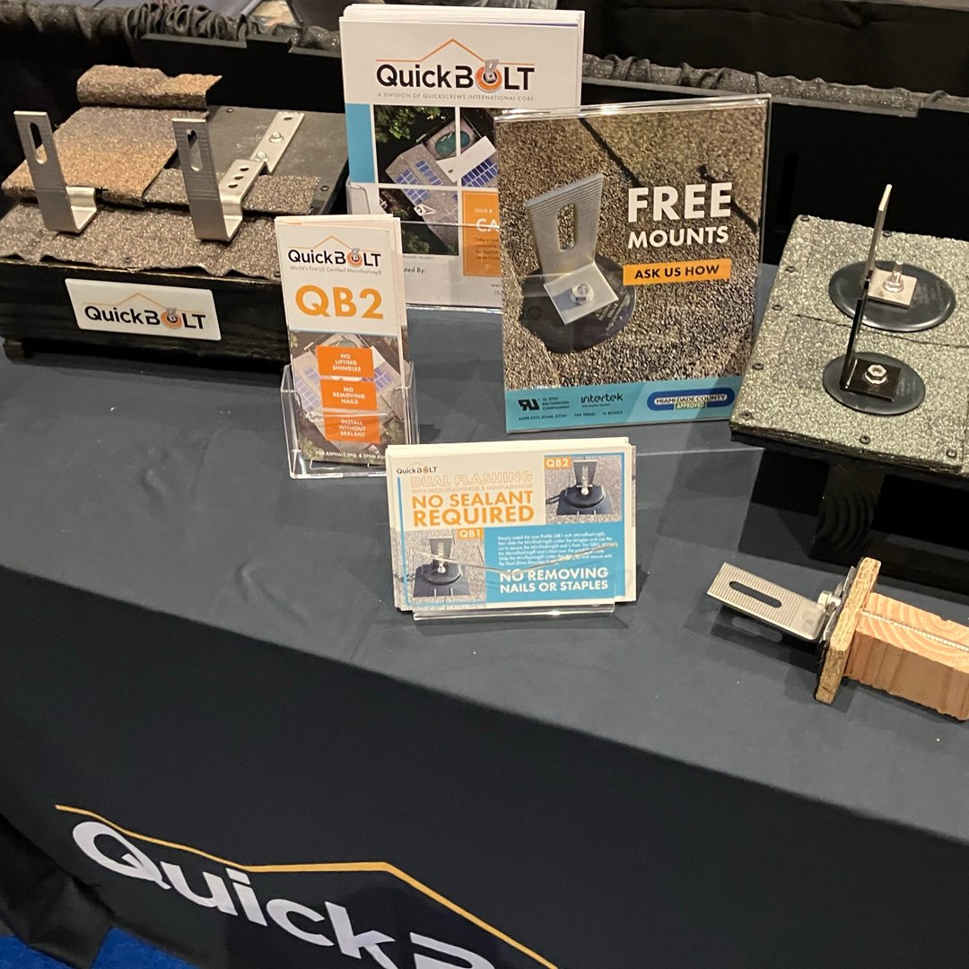 Join QuickBOLT at booth 107 during FlaSIEA in Orlando's @RosenShingleCreek hotel! Our National Sales Manager, Scott Linscomb, is here, chatting about our no-fuss, rock-solid solar mounts... or our yummy croissants. Can't tell which from the pictures! 😄