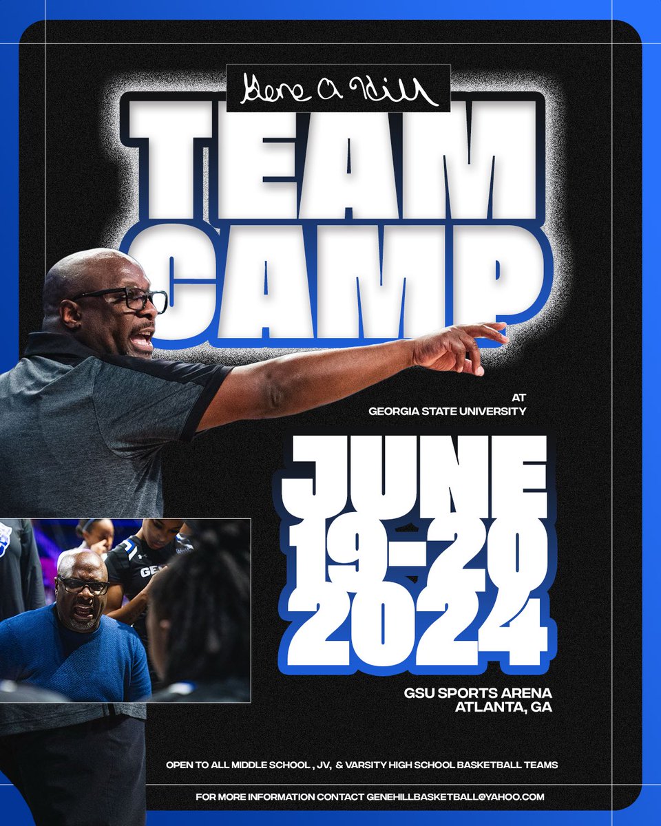 𝑴𝑨𝑹𝑲 𝒀𝑶𝑼𝑹 𝑪𝑨𝑳𝑬𝑵𝑫𝑨𝑹𝑺!!🗓️🏀 Gene Hill Basketball Camps is hosting the 2024 Team Camp at Georgia State University June 19-20th, 2024! All Middle, JV, and Highschool Girls Basketball Programs are welcome. For more information, contact genehillbasketball@yahoo.com