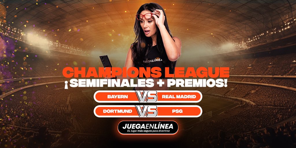 ¡COMBINA Y GANA EN LAS SEMIS DE LA CHAMPIONS! ➡️ Regístrate ahora en juegaenlinea.net ⭐️ Haz tus pronósticos y participa por 20 jugadas deportivas gratis a repartir! #juegaenlinea #chile #ChampionsLeague