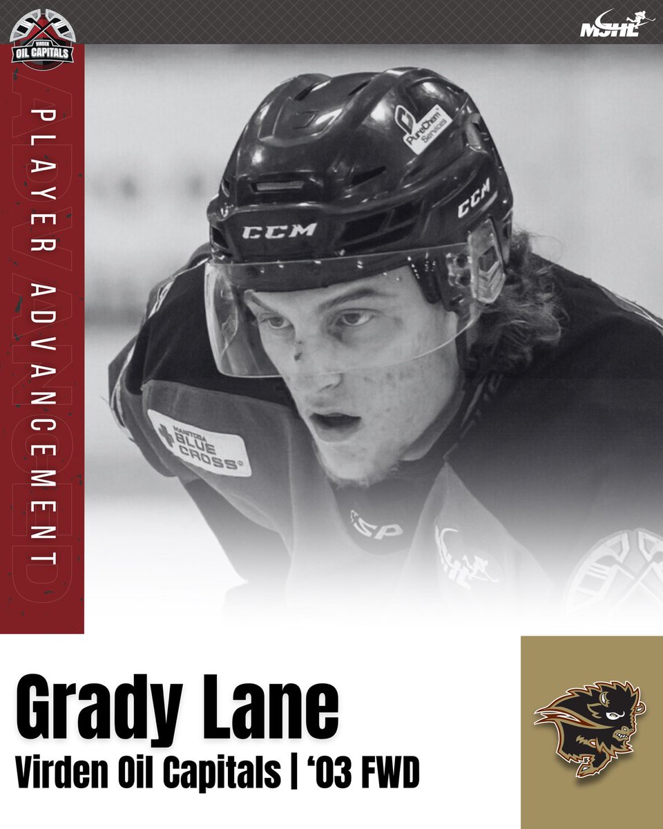 #PlayerAdvancement | Congratulations to @OilCapsHockey FWD Grady Lane (‘03) who has committed to play @USPORTS_Hockey at @bisonsmhky 📸 @Swatter37 #MJHLHockey #PlayHereGoAnywhere