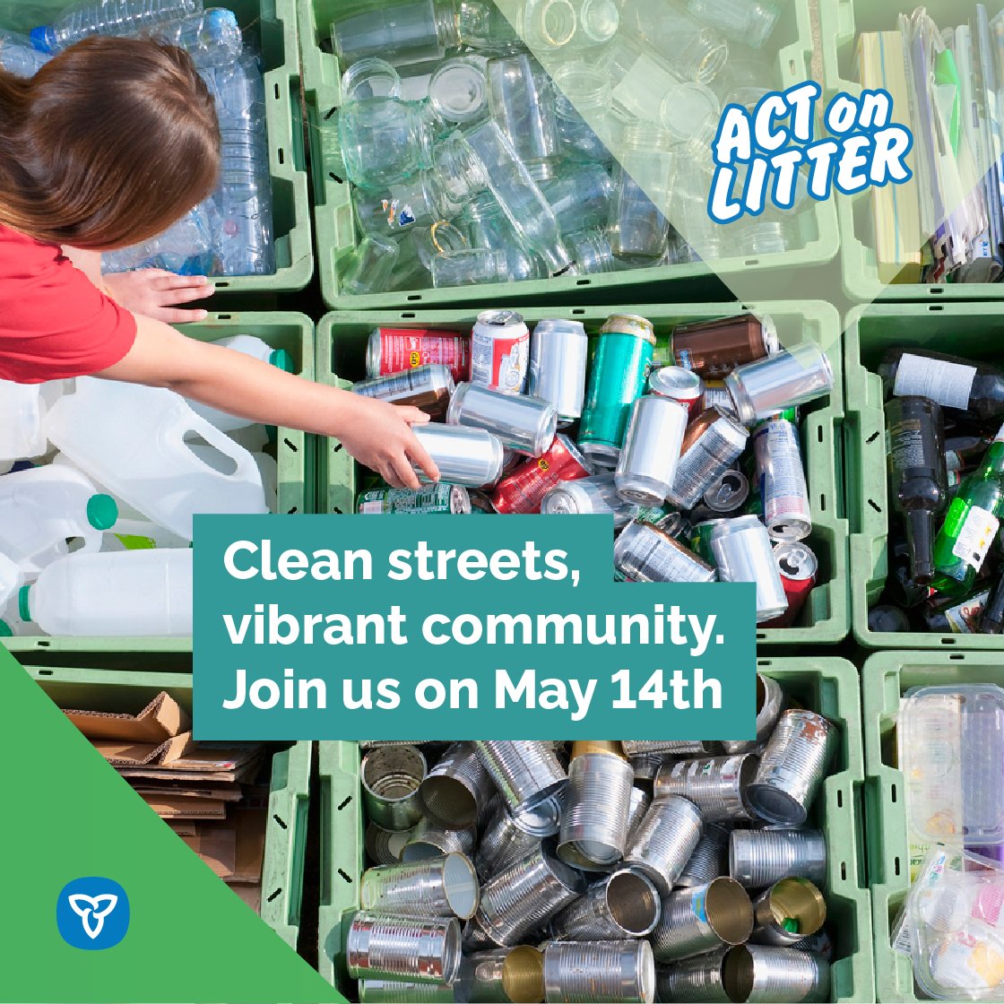 Local businesses: join us on May 14 for Ontario’s Day of Action on Litter! Let's unite for a cleanup, keeping our streets inviting. Showcase your commitment to community and the environment. Access our Litter Cleanup Guide here: ontario.ca/page/litter-cl…