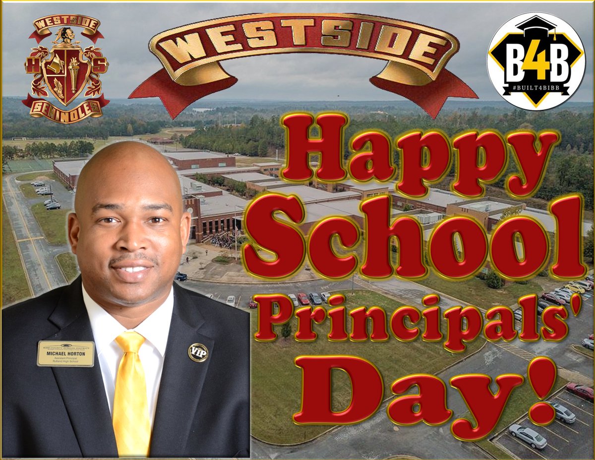 Wednesday May 1 is National School Principals’ Day! JOIN US as we thank Mr. Michael 'Chip' Horton, Jr. for his years of consistently strong leadership and unwavering commitment to his Students, Staff, & Stakeholders. #Built4Bibb #WestsidePride #SchoolPrincipalsDay #BiscuitIsNear