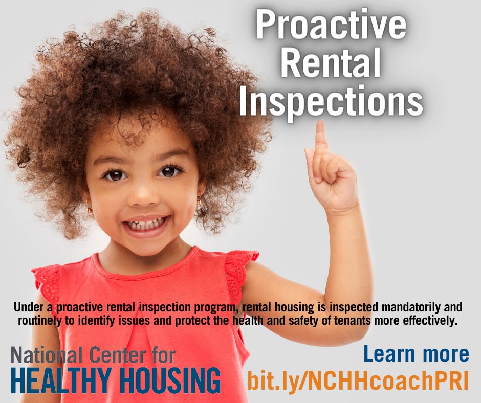 A8d: Proactive rental inspections are one of the most powerful tools we have to find and fix housing hazards before people are exposed and harmed. We’re excited to see code officials across the country taking action to protect residents. bit.ly/NCHHcoachPRI #NHHMchat #NHHM24