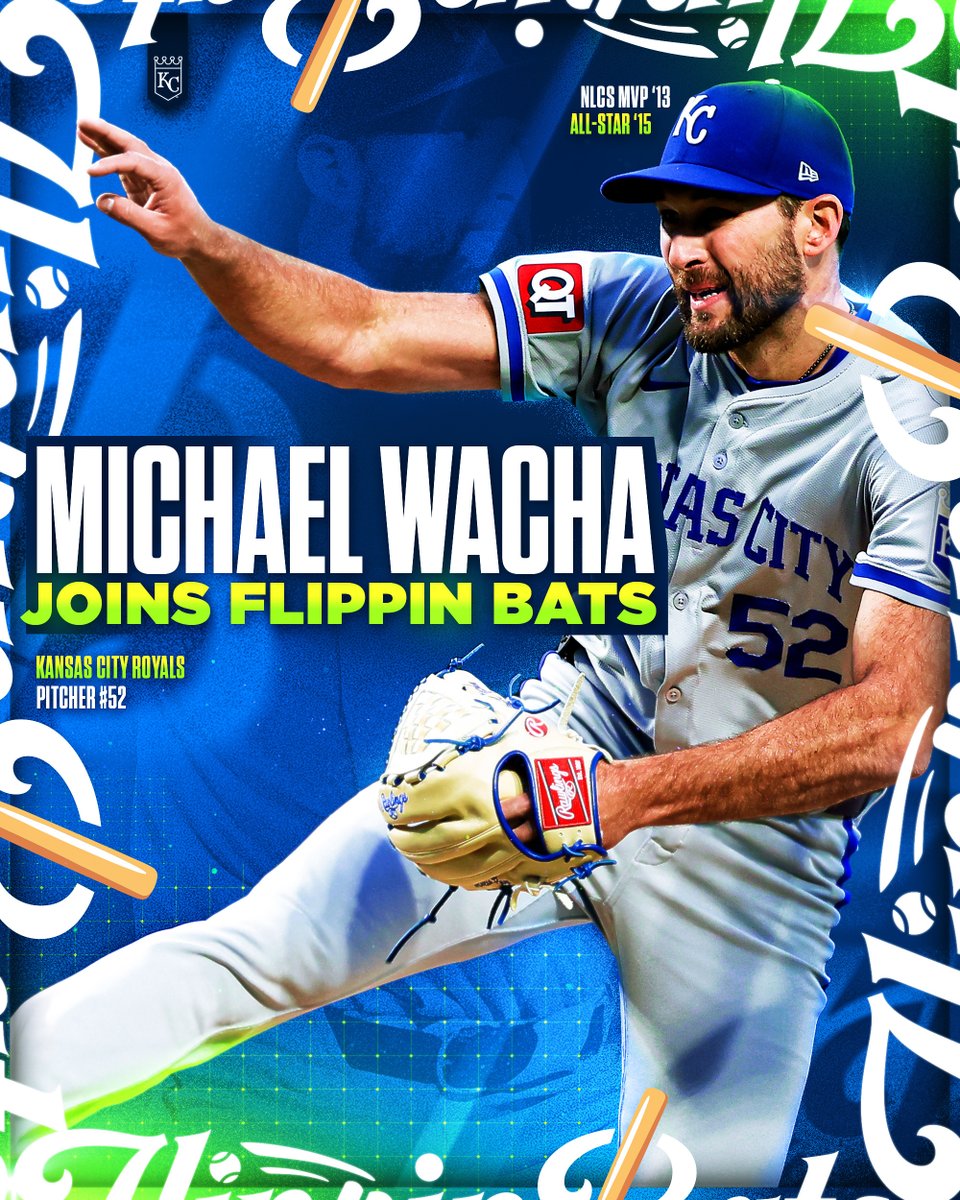 2013 NLCS MVP, All-Star and 12-year MLB vet @MichaelWacha joins us tomorrow on Flippin' Bats! 👑 @Royals