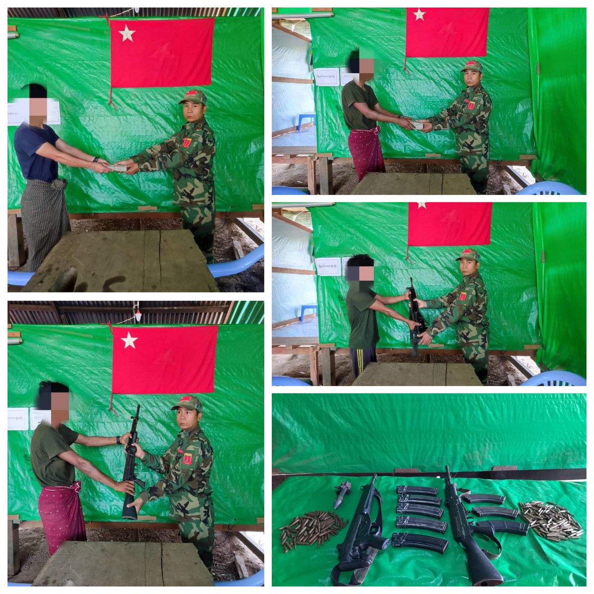 HomeMalin Tsp People's Defense Force reported that 5 soldiers from the Shanni Militia Force under the Terrorist Military Council defected with weapons and so they were awarded with money.
@UN @ASEAN @EUCouncil
@POTUS
#BanJetFuelExportsToMM
#2024Apr30Coup
#WhatsHappeningInMyanmar