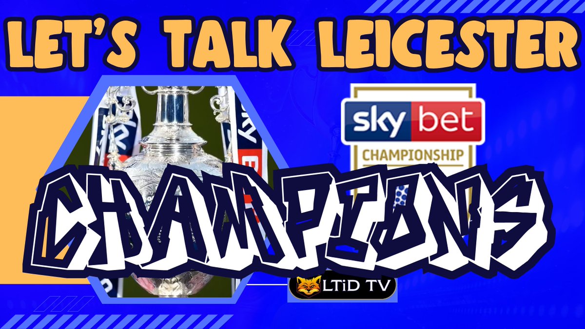 LEICESTER CITY EFL CHAMPIONS 2023/24 
TONIGHT 7.30pm
youtube.com/watch?v=Lq8LiA…
Join us on our weekly debate show as we discuss promotion and winning the Championship 
#LCFC #championship #Leicester #Leicestercity #leicestercityfc #efl #leicestercitylive #leicestercityaovivo #foxes…