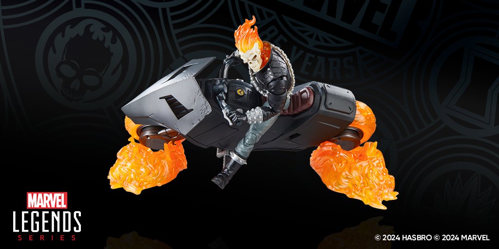 Marvel's 85th anniversary celebration rolls on with #Marvel Legends Series Ghost Rider (Danny Ketch)! Inspired by Marvel's Ghost Rider comics, this figure is ready to purge your collection from evil with 9 accessories & a Hell Cycle vehicle. Pre-order now on #HasbroPulse!