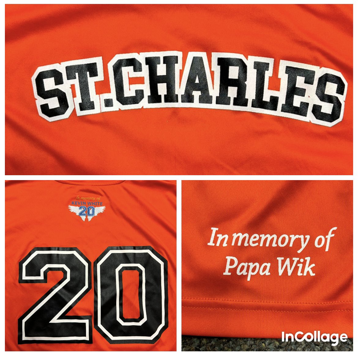A big Thank You to <a href="/Kevin20White/">Kevin White Foundation</a> Foundation for our pregame shirts for tonight’s Crosstown Classic! Honored to represent St. Charles and to remember both Kevin White and former <a href="/SCN_Baseball/">SCN_Baseball</a> Asst. Coach Gregg Wikierak. 

Some things are bigger than baseball. 

#WeAreStCharles