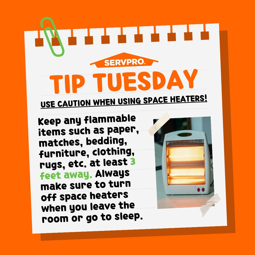 Tip Tuesday❗Use caution when using space heaters #TipTuesday
