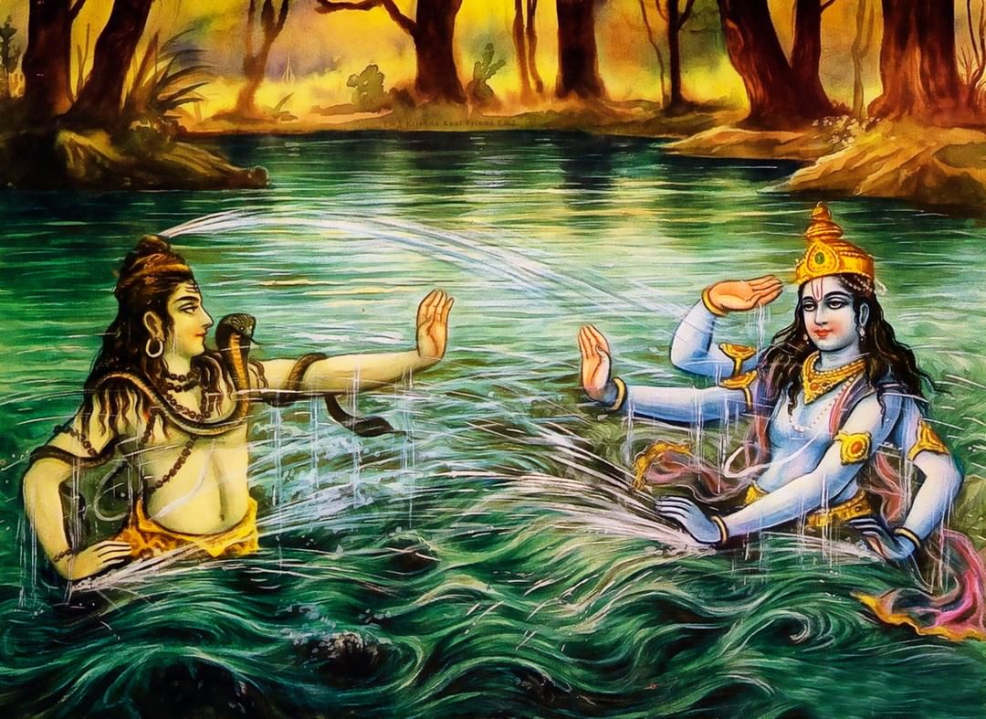 शिवाय विष्णुरूपाय शिवरूपाय विष्णवे।  शिवस्य हृदयं विष्णुर्विष्णोश्च हृदयं शिवः॥ @kharge शिव और विष्णु दोनों ही एक दूसरे के उपासक हैं दोनों में कभी ऐसा हो ही नहीं सकता। इसलिये बुड्डे अपनी बंटवारे वाली राजनीति खुद तक सीमित रख। भगवान का बंटवारा मत कर।