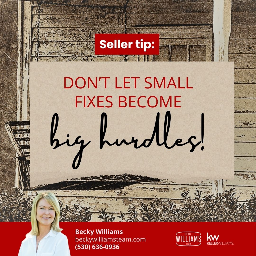 Selling your home?  Remember: First impressions matter! Invest some time and effort in these small fixes to maximize your chances of a successful sale.

#RealEstateTips #SellingYourHome #MinorFixesBigImpact #FirstImpressions #MakeItShine