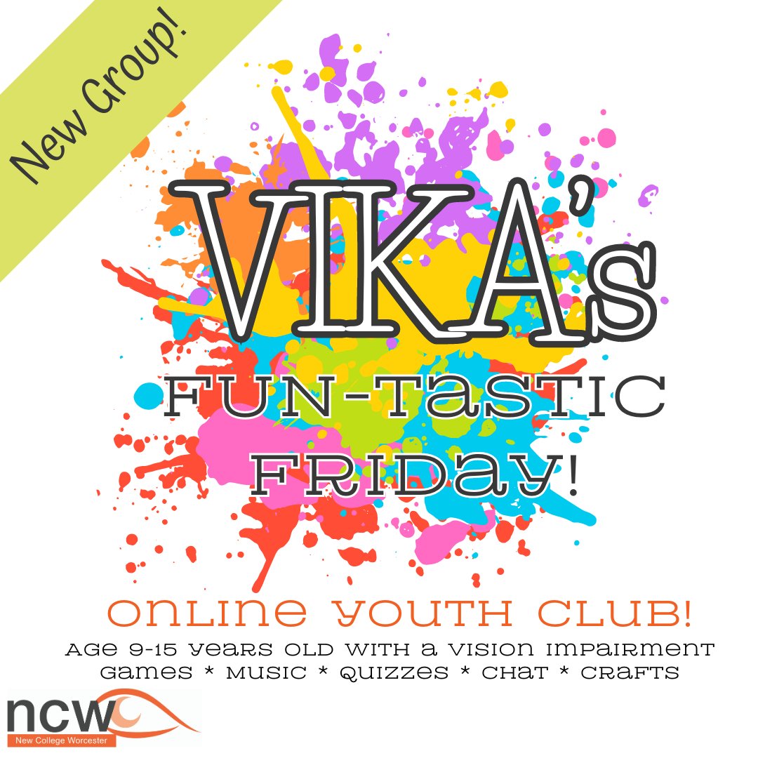 Welcome to Vika’s FUN-tastic Friday! A new online youth club for young people aged between 9-15 years old that has a vision impairment. Looking for a fun activity on Friday evening? Then, this is the place! Book now, to avoid missing out. 🎟️ 🔗 loom.ly/HAREfUE