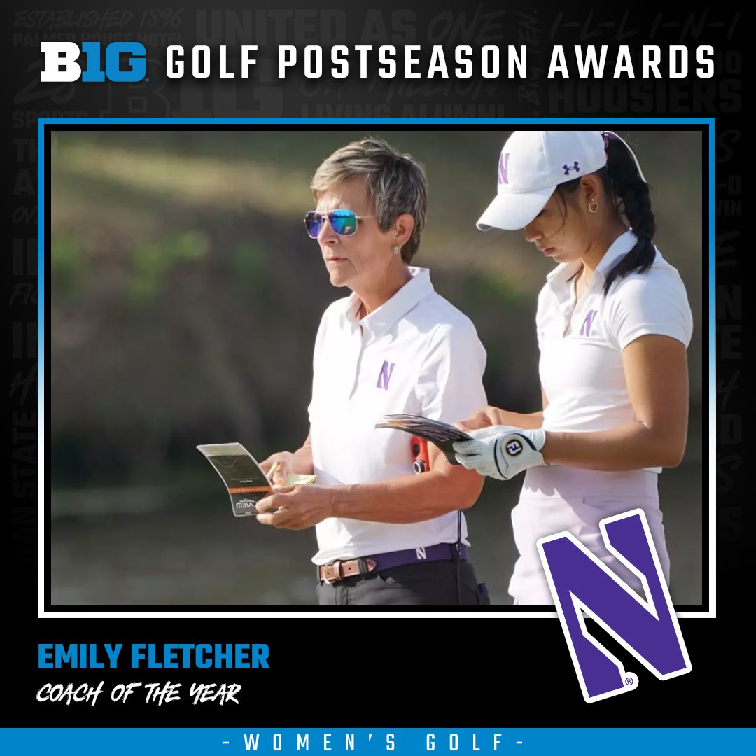 For the second-straight year and sixth time overall, @nugolf_live’s Emily Fletcher is the #B1GWGolf Coach of the Year!
