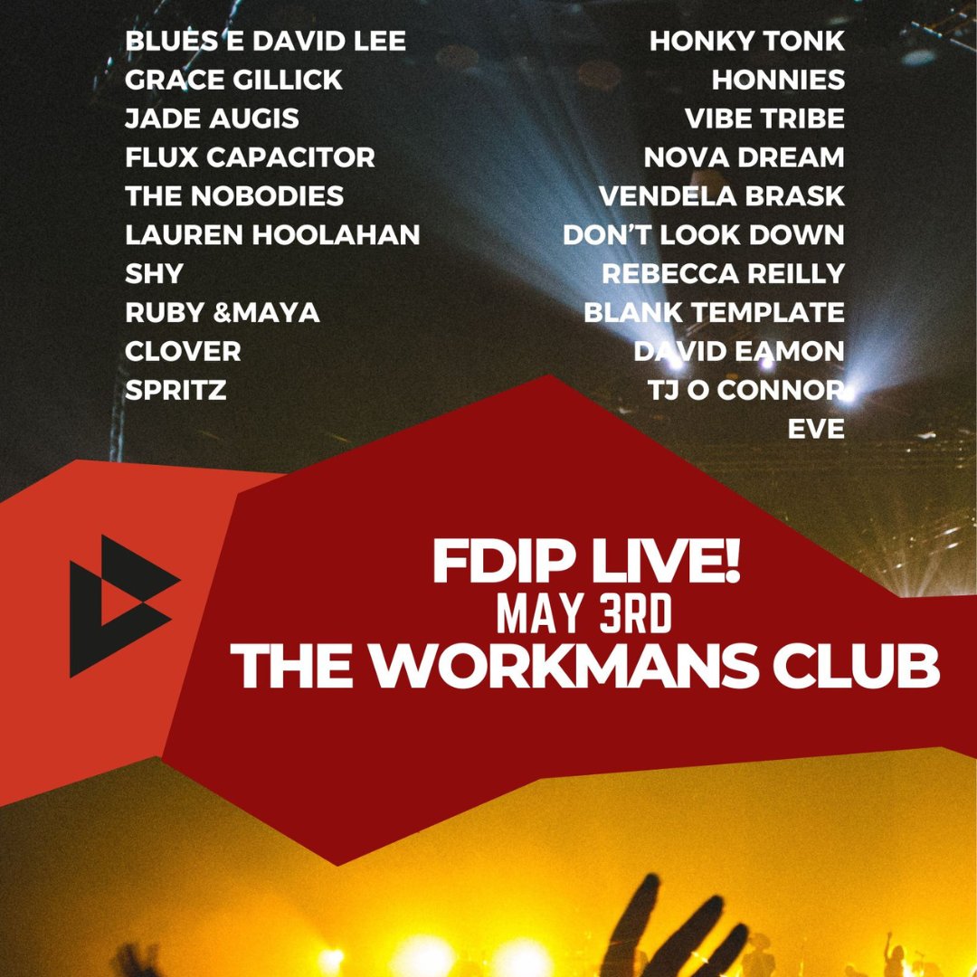 FDIP LIVE 🎉 Our Foundation Diploma gig will take place in The Workmans Club on Friday May 3rd! Doors are at 19:00 and the first band will take to the stage at 19:20. Admission is free for current BIMM students and graduates, and €5 for general admission.
