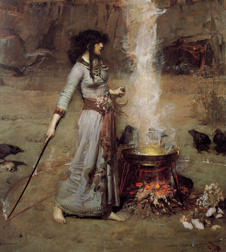 The Welsh witch Ceridwen was frustrated that her son Afagddu was stupid, lazy, and refused to get a job. She brewed a potion of poetic inspiration to make him a genius so that he'd get hired by King Arthur as a bard. But the boy Gwion drunk the potion instead. #FairyTaleTuesday