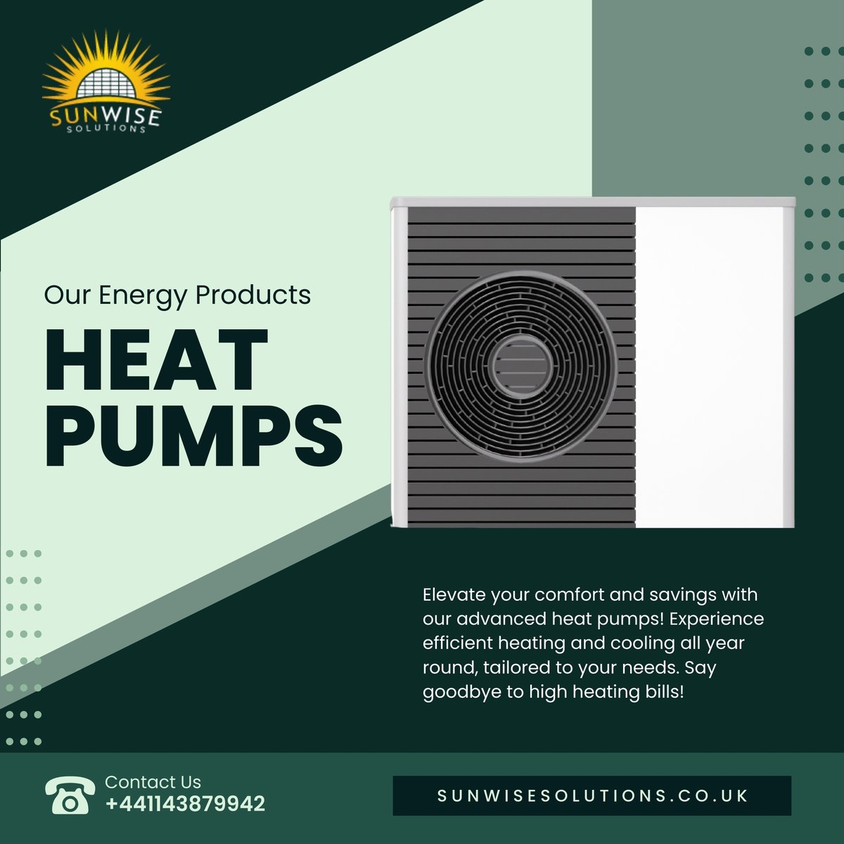 Upgrade your comfort game with our advanced heat pumps! 🌡️ Say goodbye to high heating bills and hello to year-round efficient heating and cooling tailored just for you. 

#EnergyEfficiency #HeatPumps'