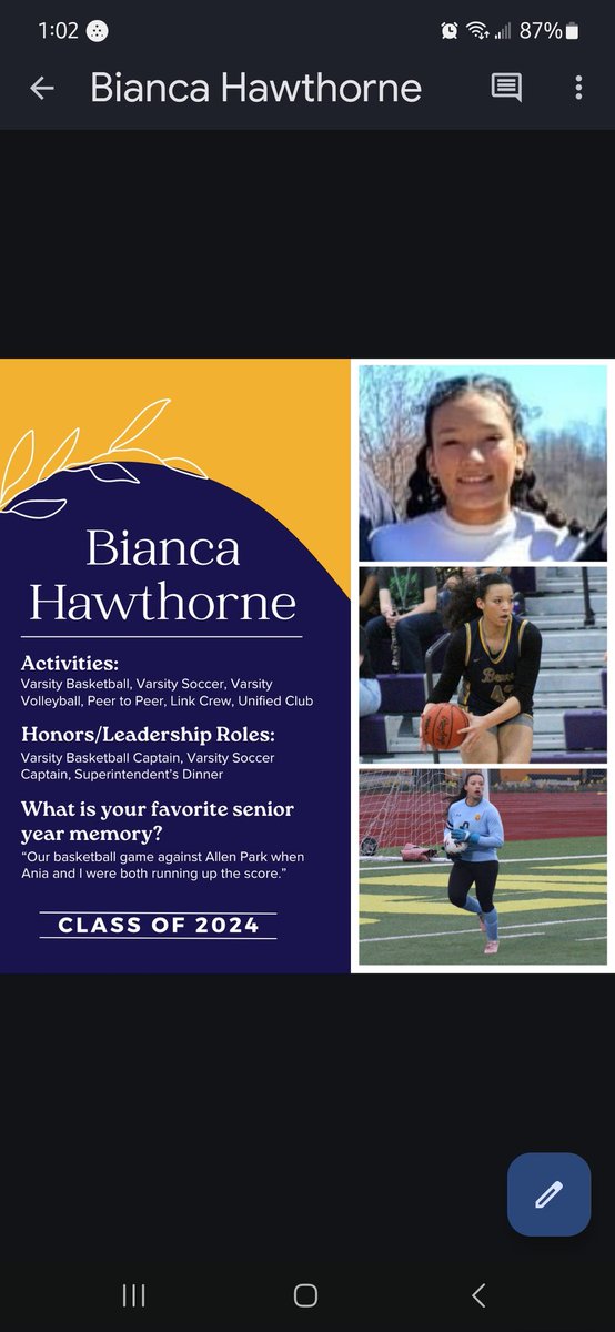 Throughout the seniors' last month of high school we will be highlighting some of the leaders of the Class of 2024. 

Countdown to graduation: 
30 days
