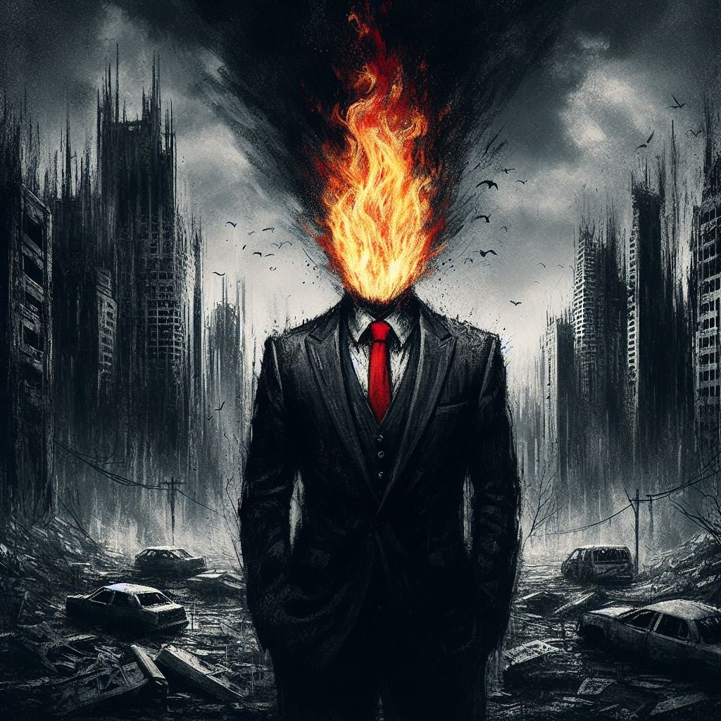 FableFrequency's tweet image. Do you ever feel your thoughts ignite, a headfire burning out of control? 🔥 🤯

#DigitalArt #HeadFire #DarkArt