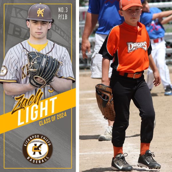 Senior Player Recognition: Pitcher / First Baseman, Zach Light. He will attend John Wood Community College to continue his academic and baseball career. He will be working towards a degree in Biology and pursue either Occupational Therapy or Physical Therapy. @ChiefBaseball14