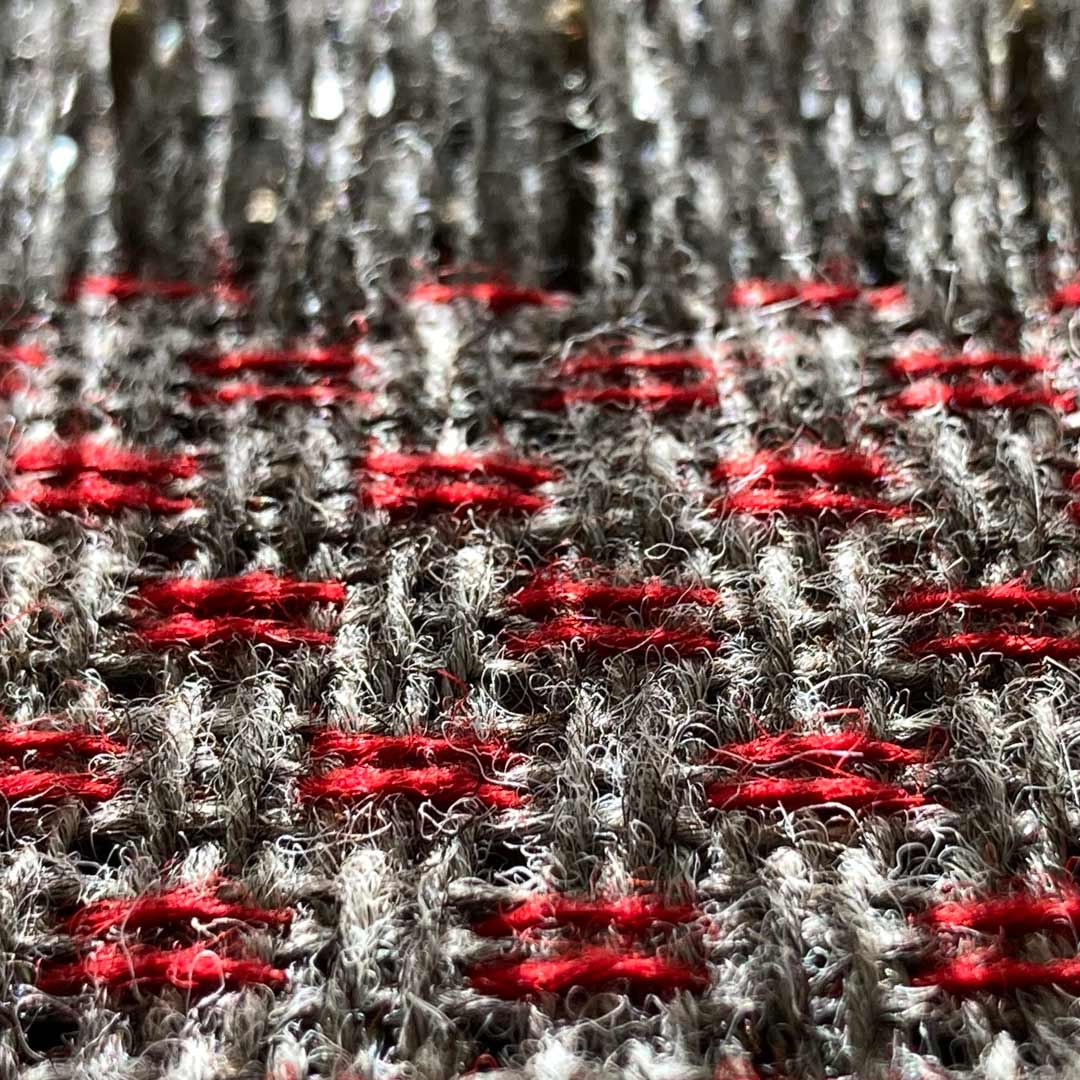 Had to take a moment to capture this magical afternoon light on the loom. Weaving a red variation of our Skye Wool Textured Scarf. #slowfashion #weaving #craft